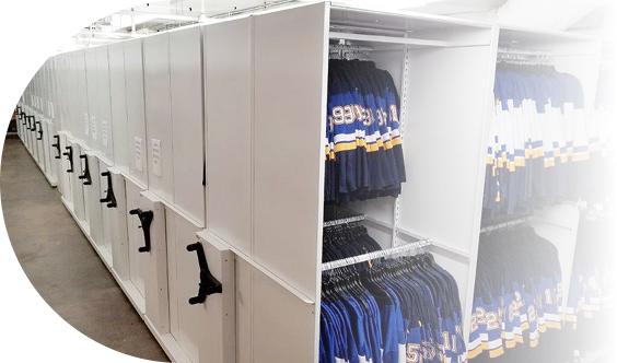 Retail storage for hockey jerseys