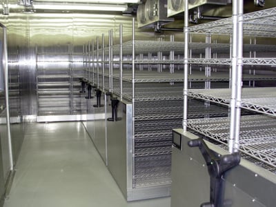 Mobile Wire shelving at Mayo Clinic