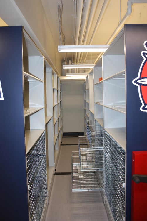 Gonzaga Basketball Mobile Shelving System