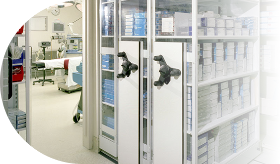hospital-surgery-storage-supply-room-compact-shelving image
