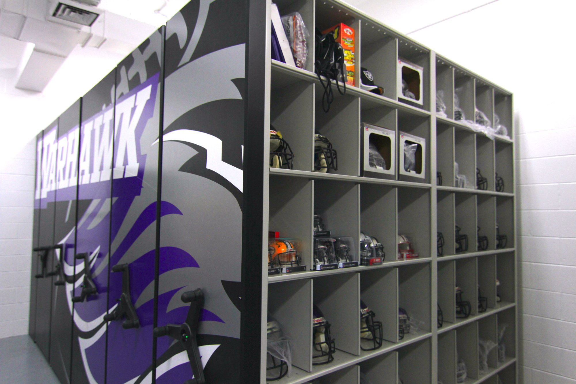 High Density Football Helmet Storage Cubbies-1
