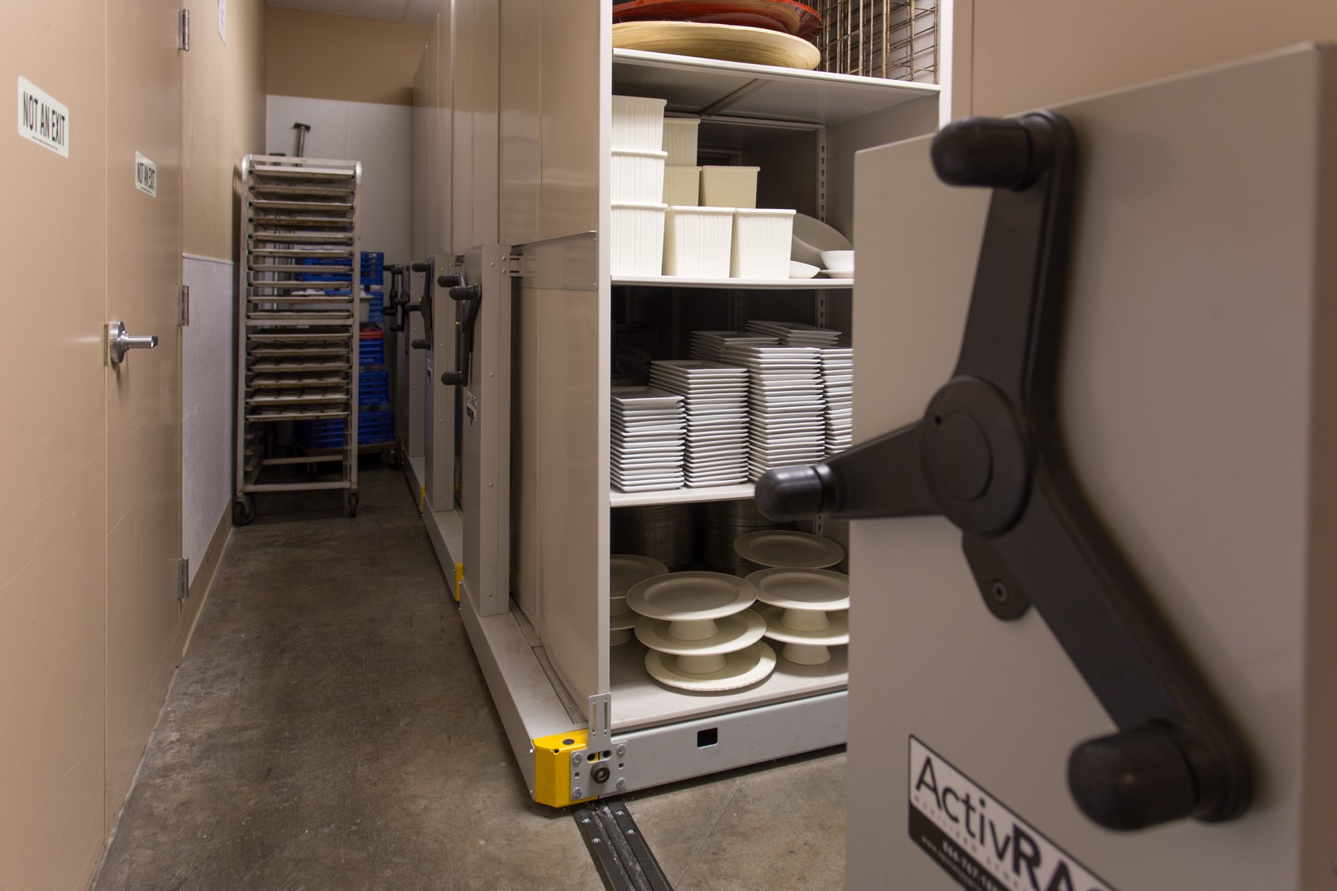 Hospitality Food Service Back-of-house Compact Mobile Storage Spacesaver