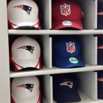 Athletic equipment storage - New England Patriots equipment room