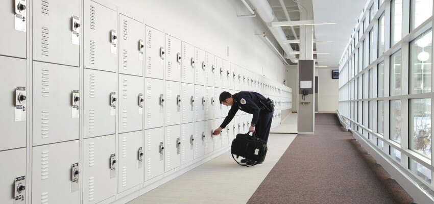 Gear Bag Lockers as part of Public Safety Storage Systems
