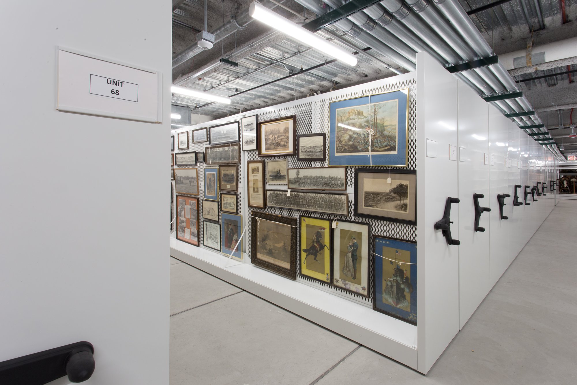 Framed Art Stored Mobile Storage Solution Spacesaver