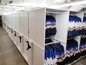 Retail storage for hockey jerseys