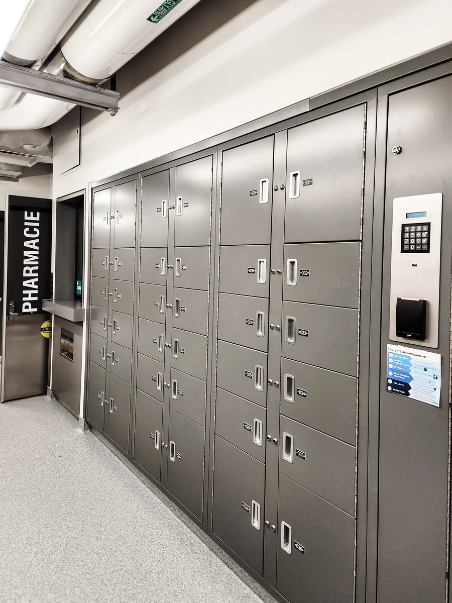 Pass-thru Wall-Integrated Two-Sided Lockers