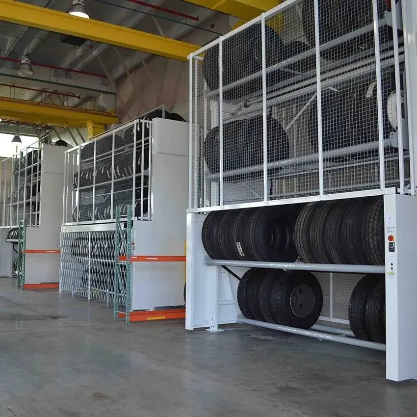 Tire-Carousel-in-Warehouse