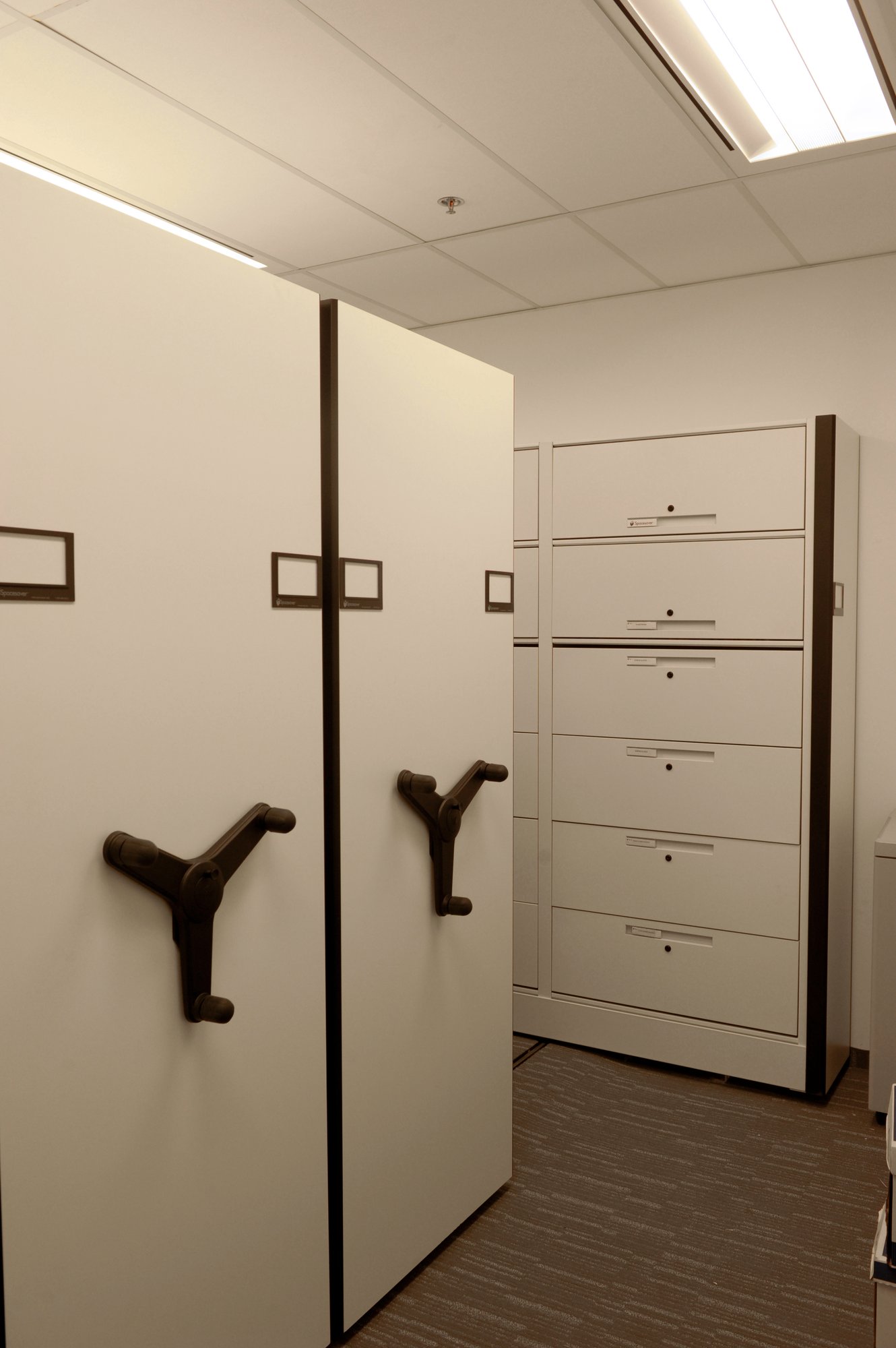 High Density Mobile Shelving for Office Filing and Storage