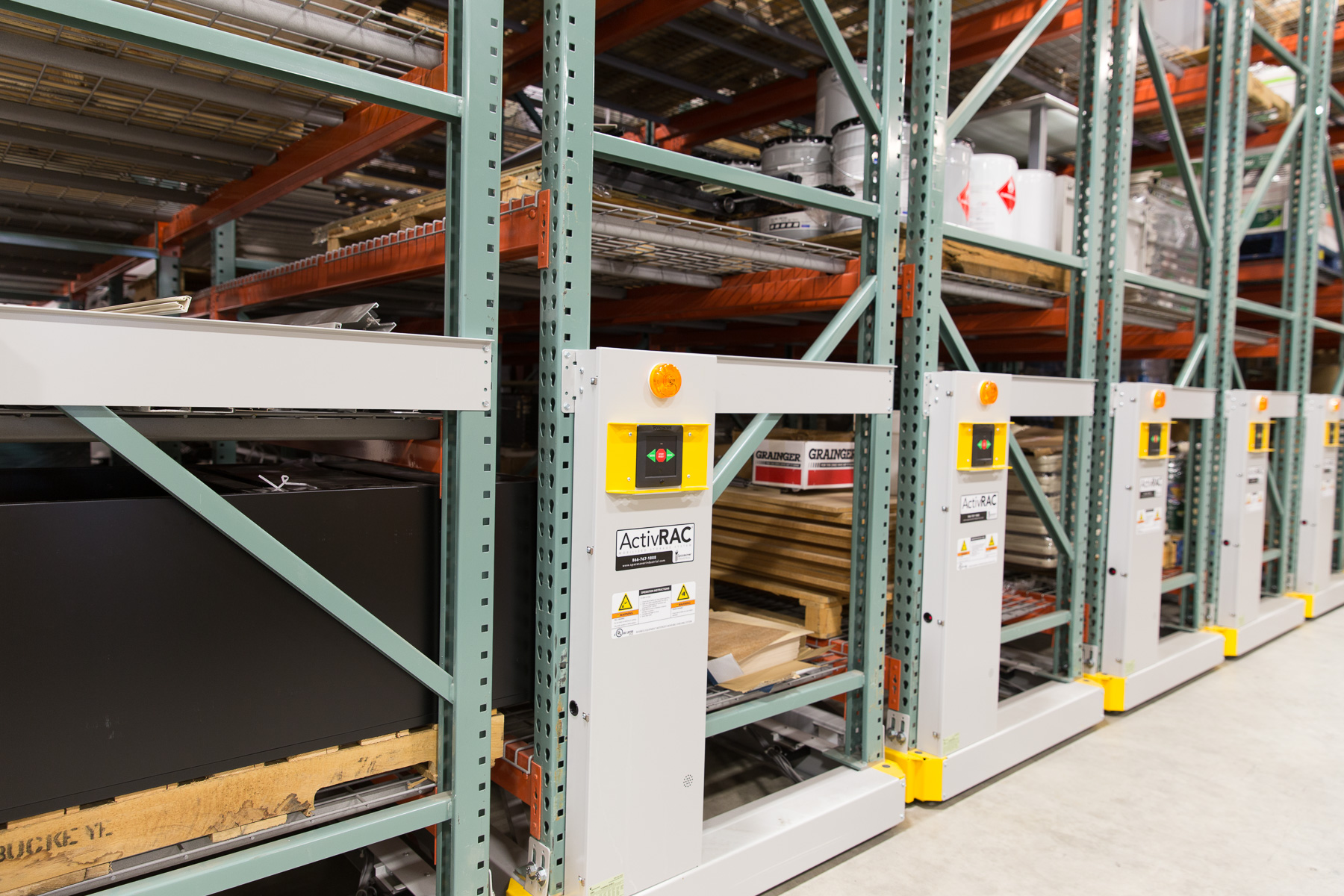 ActivRAC Mobile Storage Shelving in Campus Warehouse