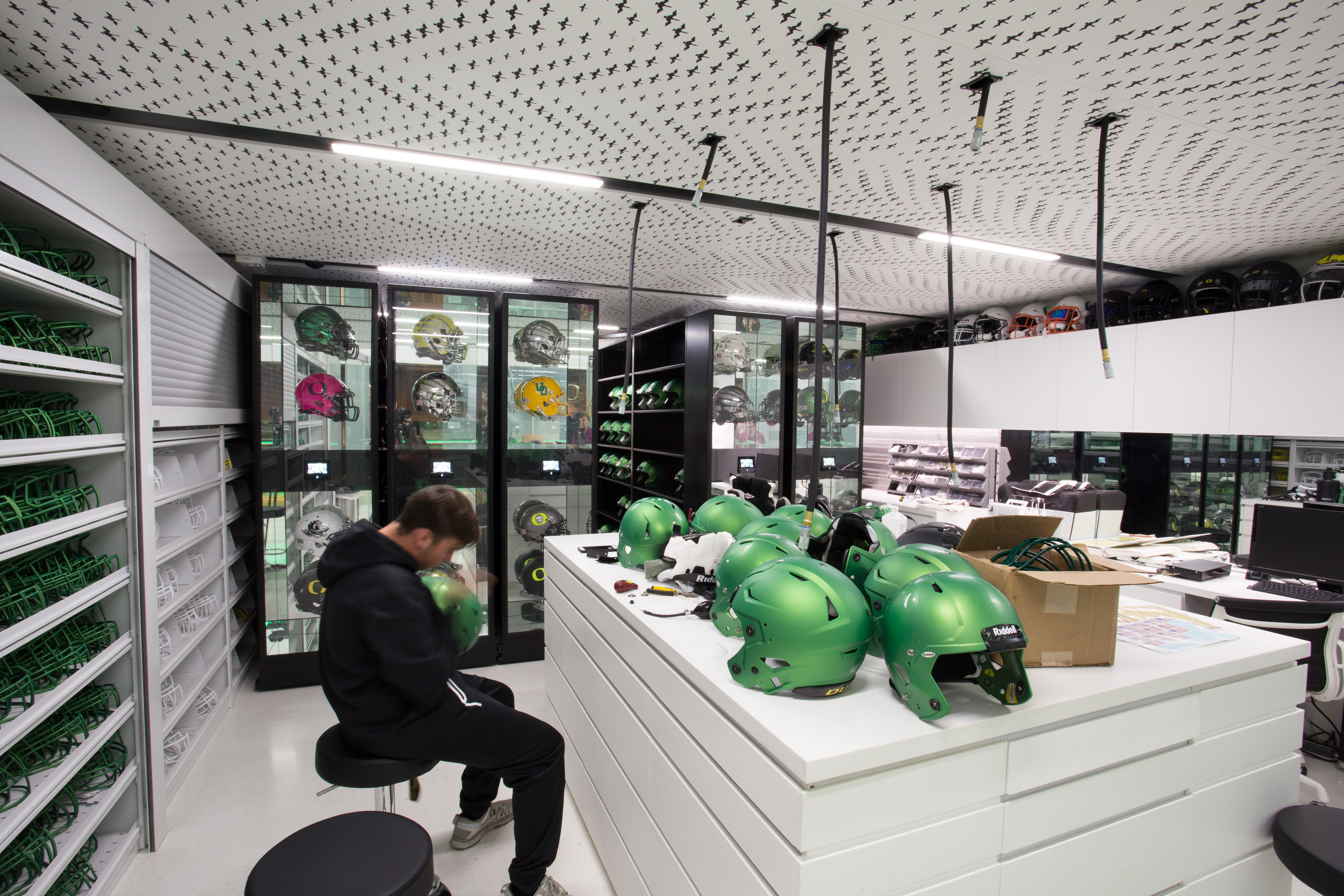 Football Helmet Repair Workbench Spacesaver