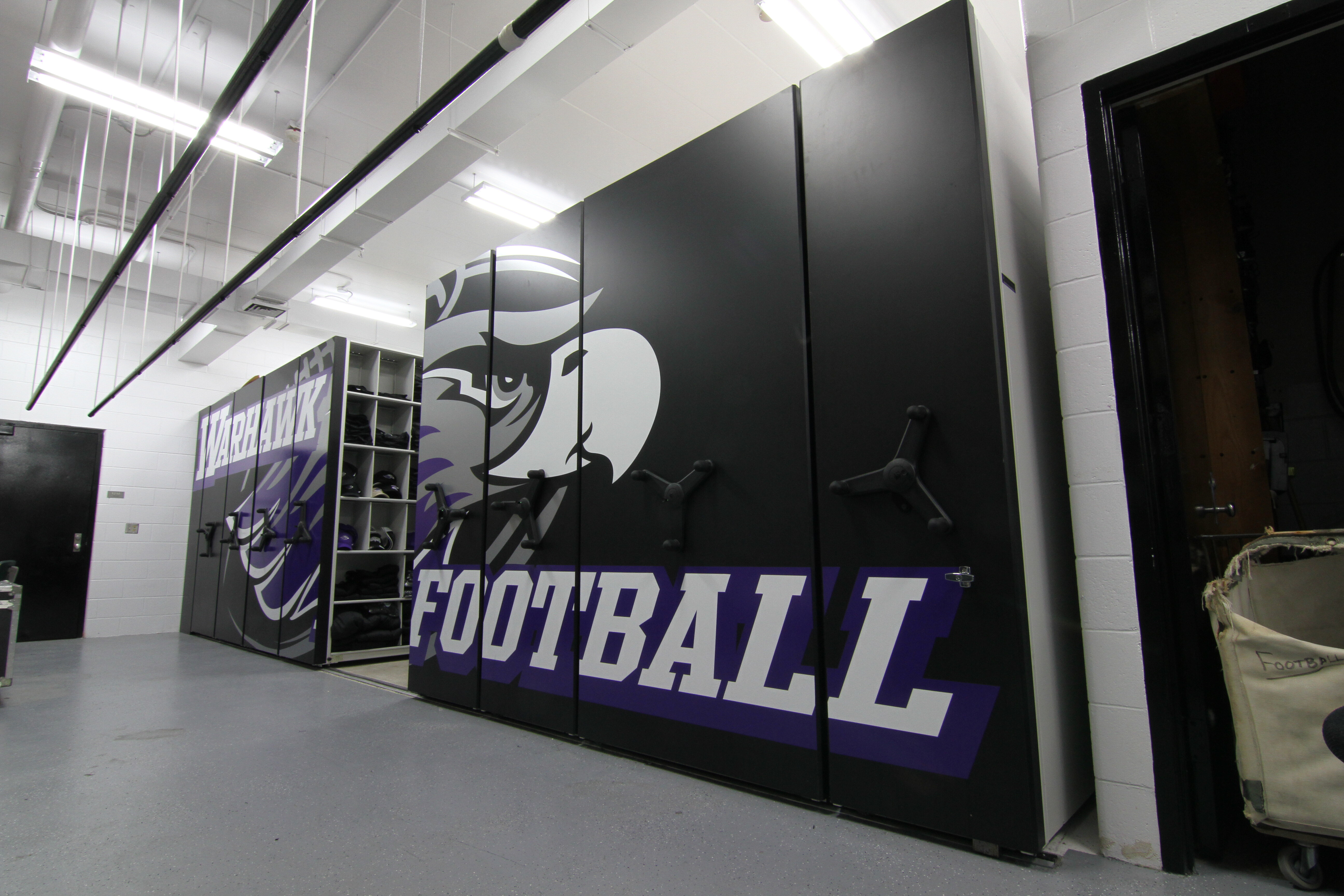 Wheelhouse High-density Mobile Shelving Football Athletic Equipment