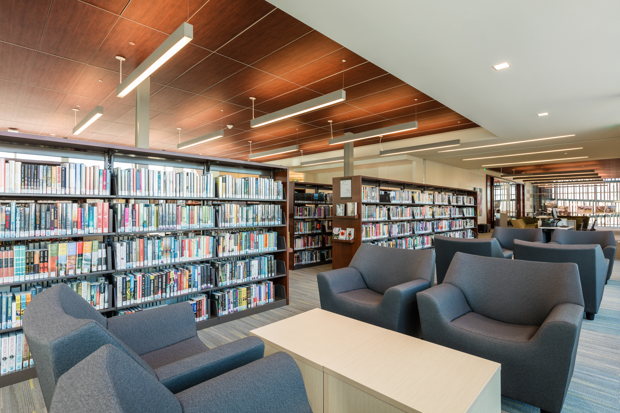 Comfortable reading area at Public Library