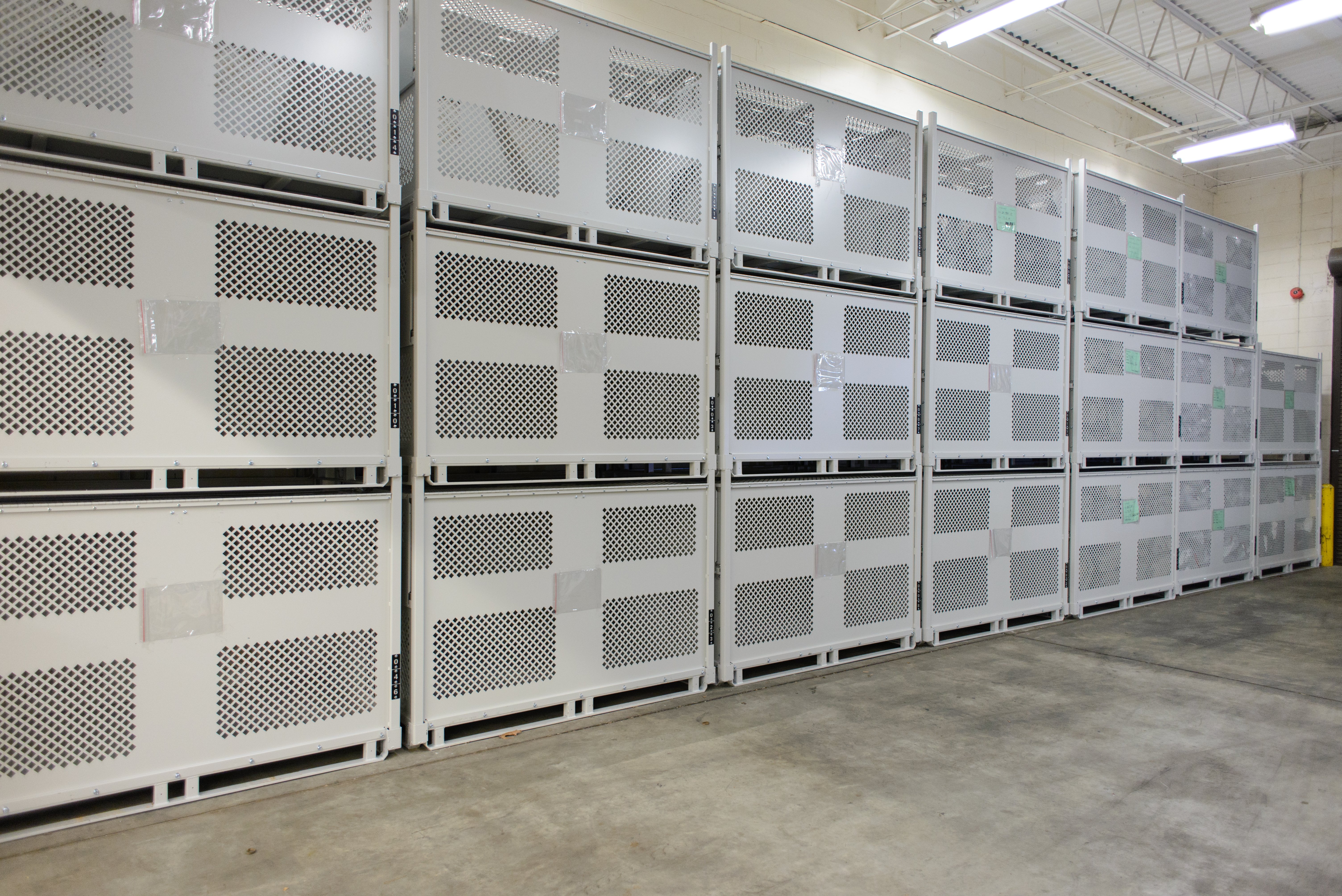 421st Quartermaster Parachute Storage Stacked Three High