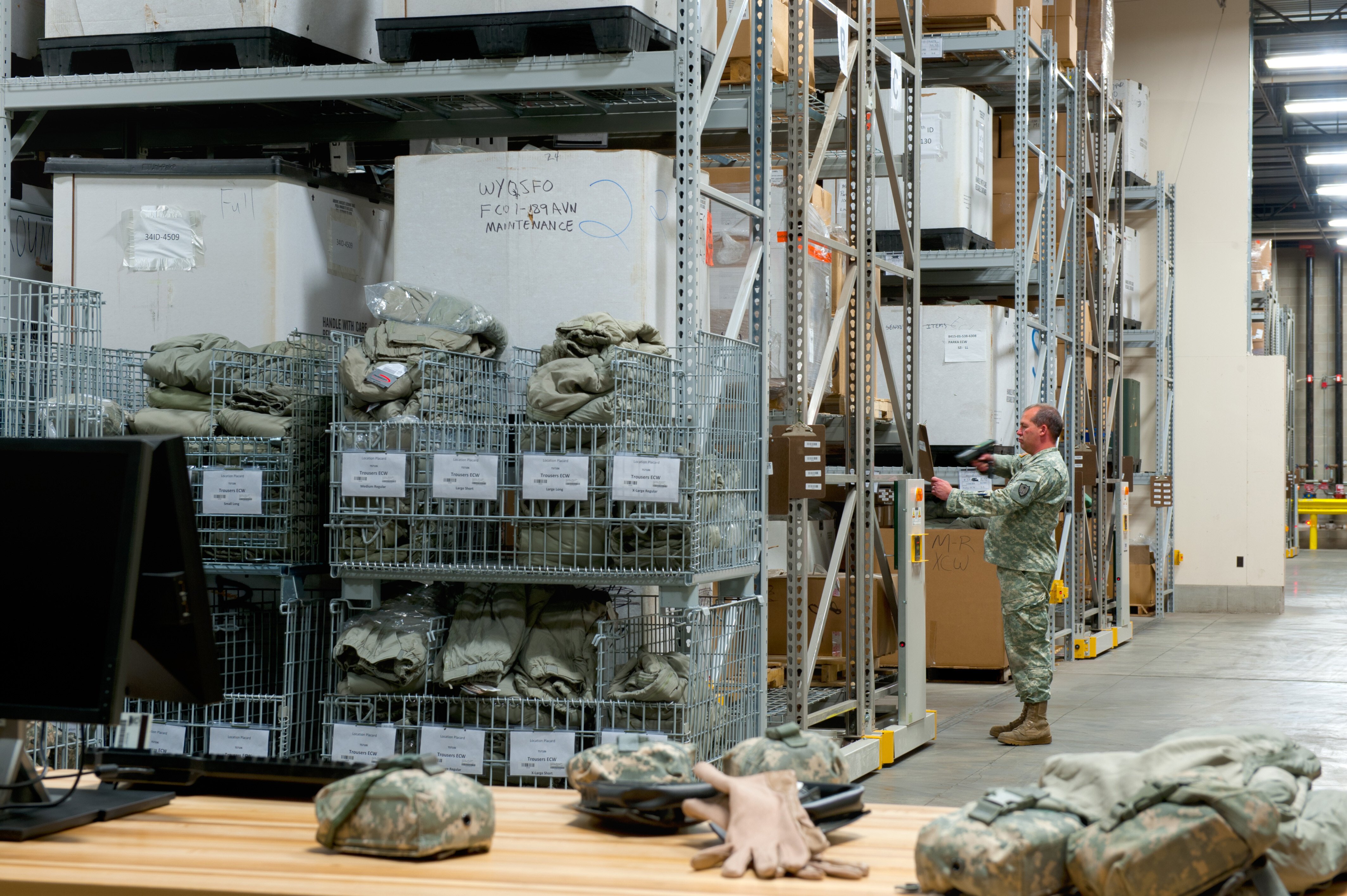 Heavy Duty Mobile Storage at Central Issue Facility at Camp Ripley