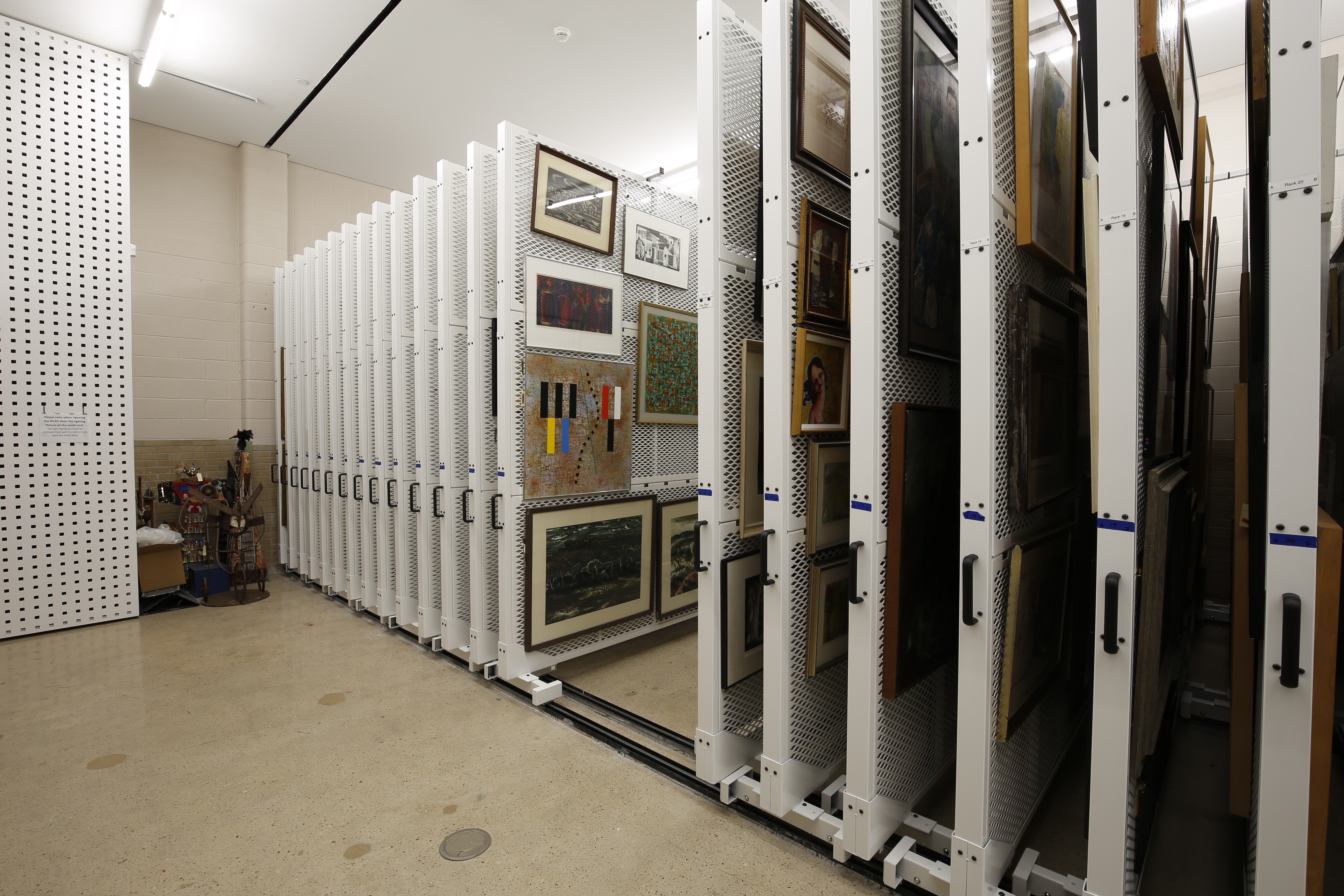 Hanging Art storage on Lateral Art Racks