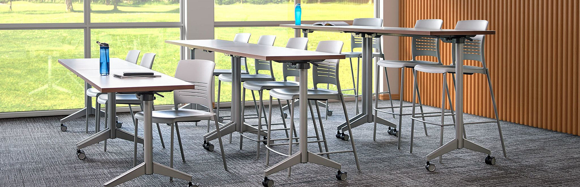 KI HIGHER ED Pirouette-Table_Rectangle-Training_Standard_Counter_Cafe-Height_Tiered-Classroom_crop