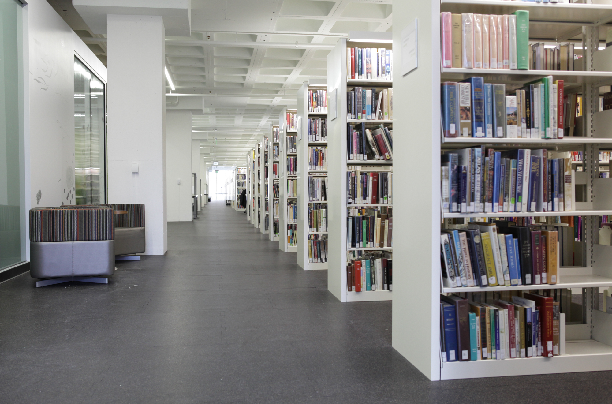 Library filing on static 4-post file shelving in Madison Wisconsin
