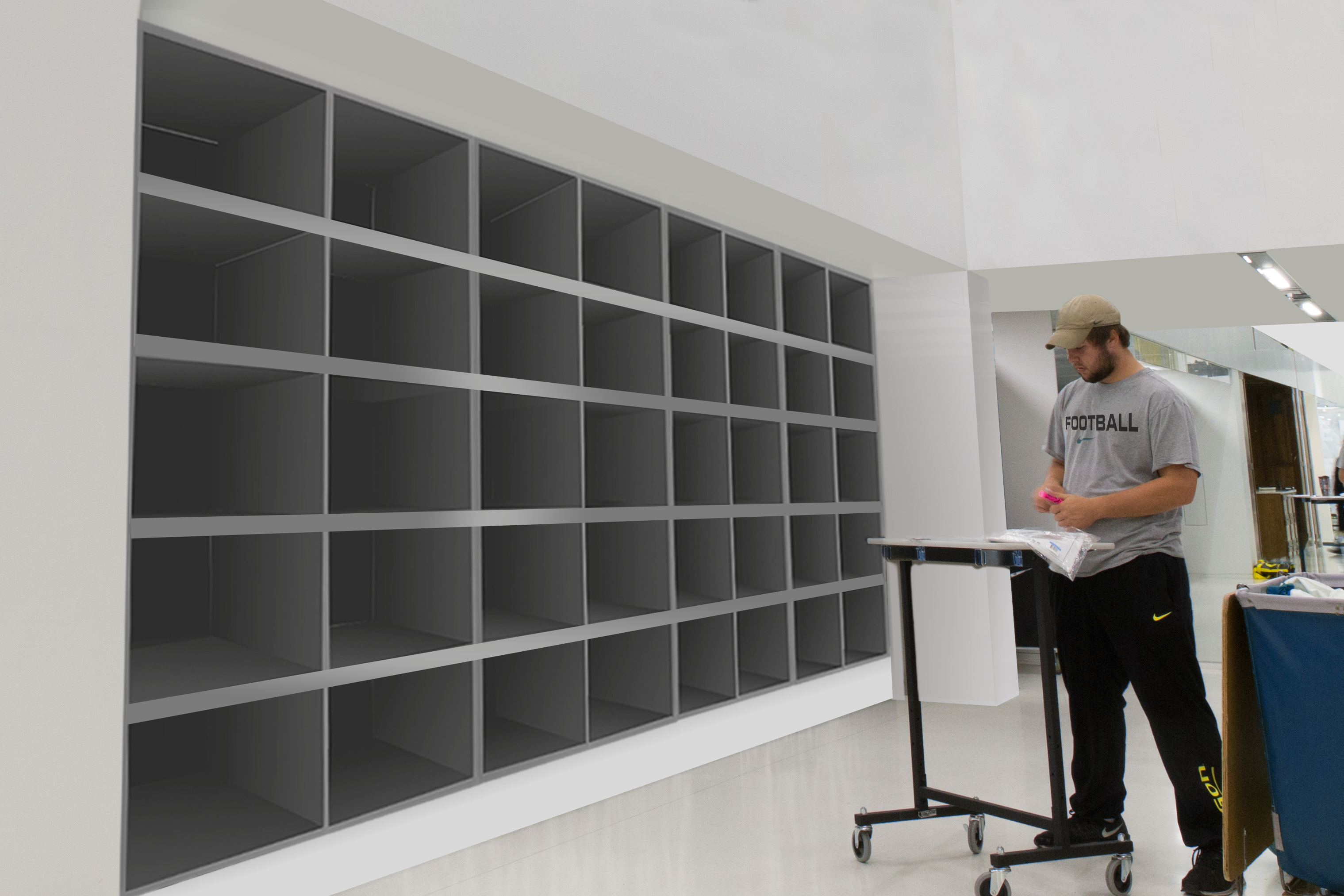Athletic Secure Laundry Exchange Lockers