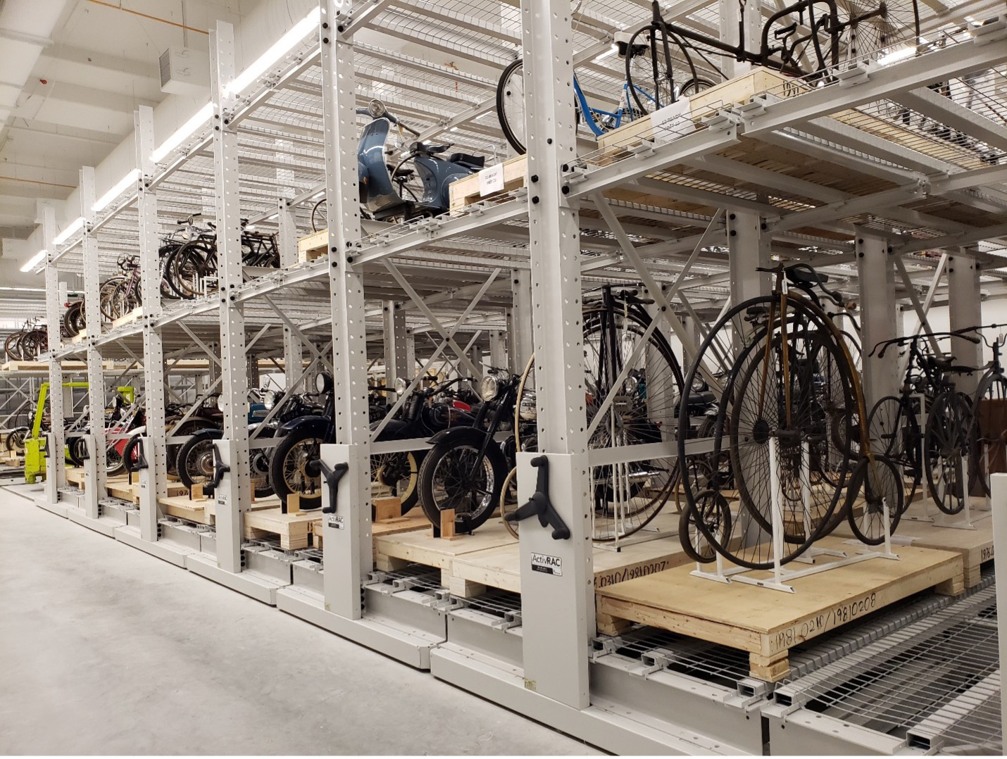Bikes Stored on High-density Mobile System