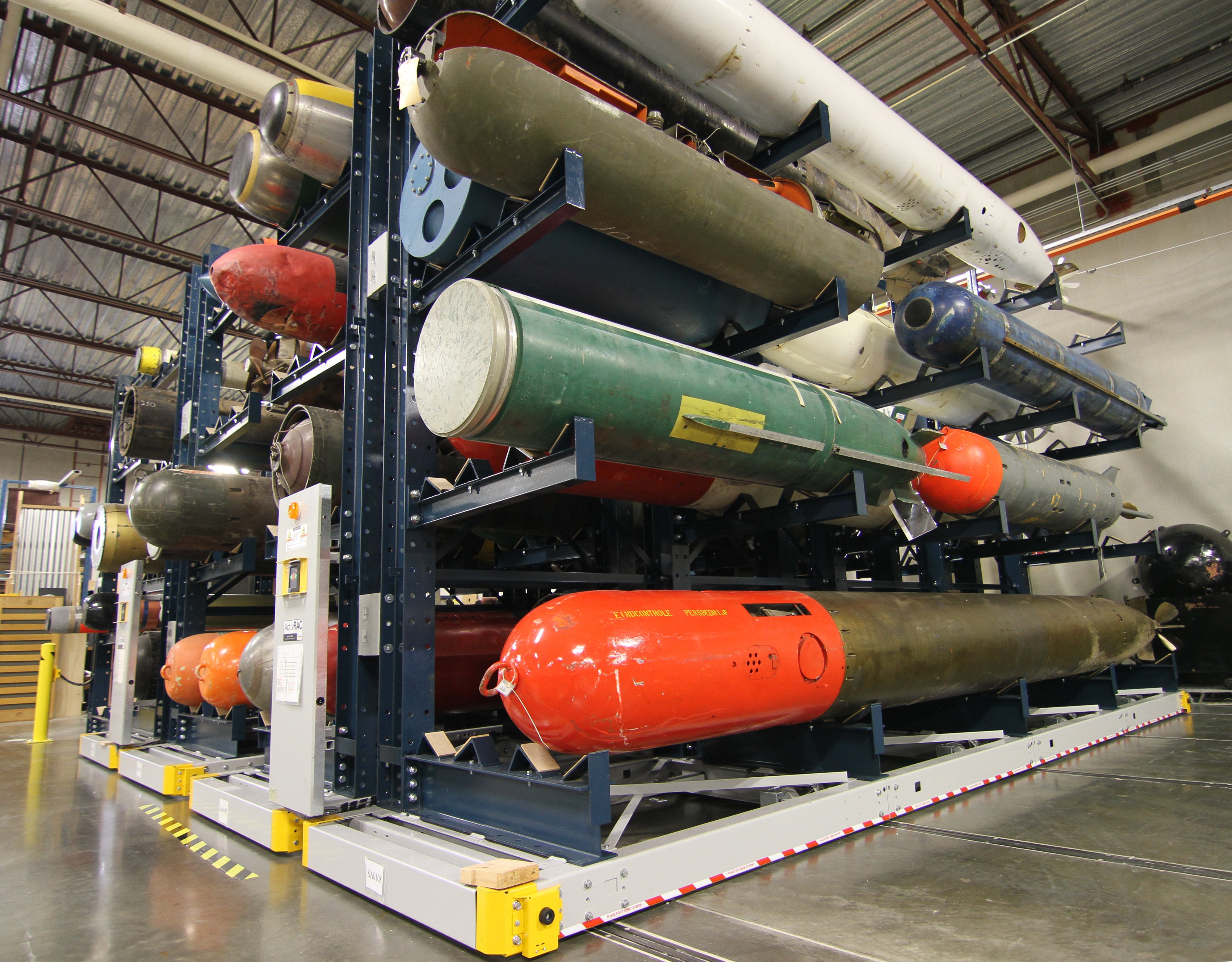 Storage of Torpedo using ActivRAC Mobile Racking