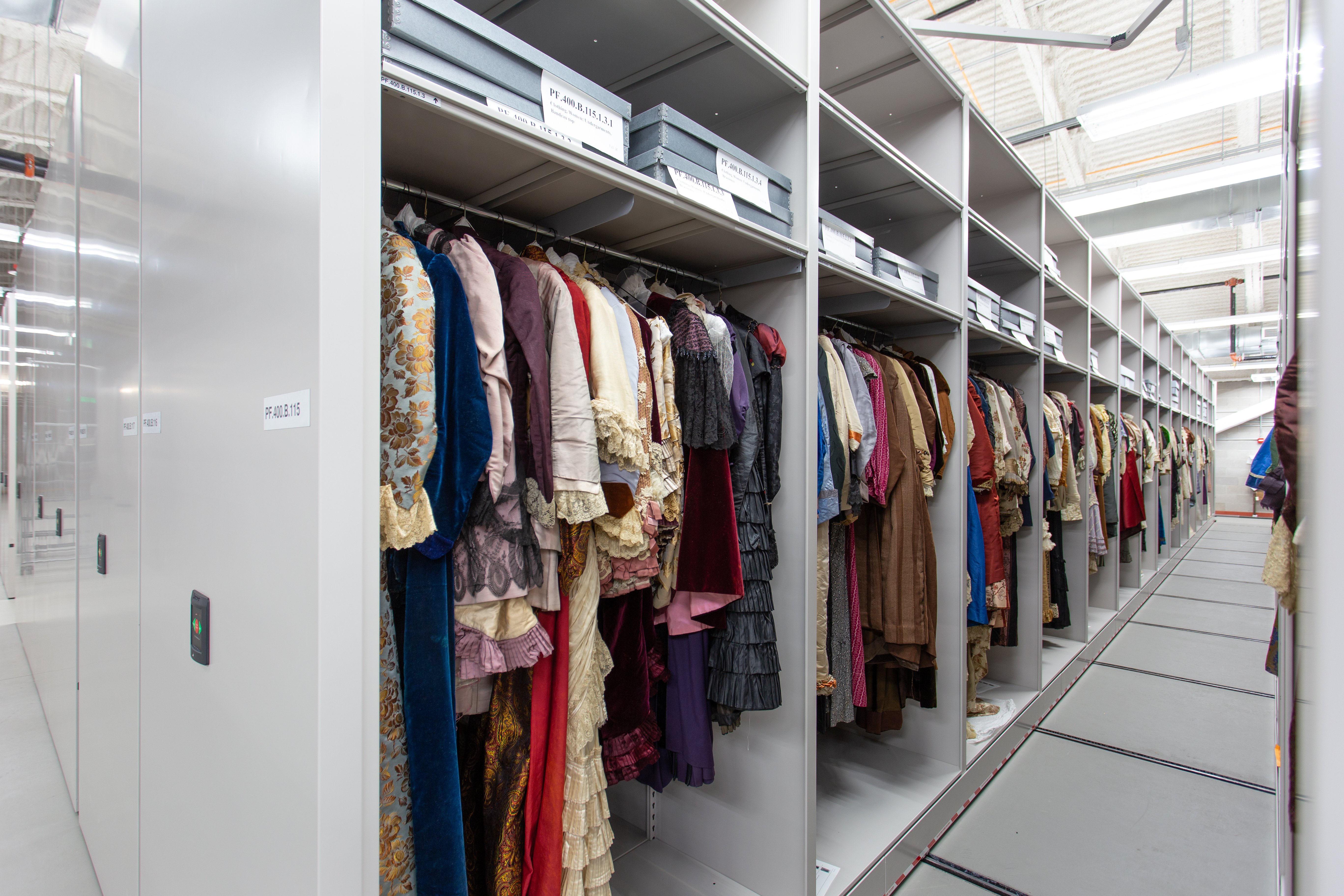 historic clothing mobile collection storage