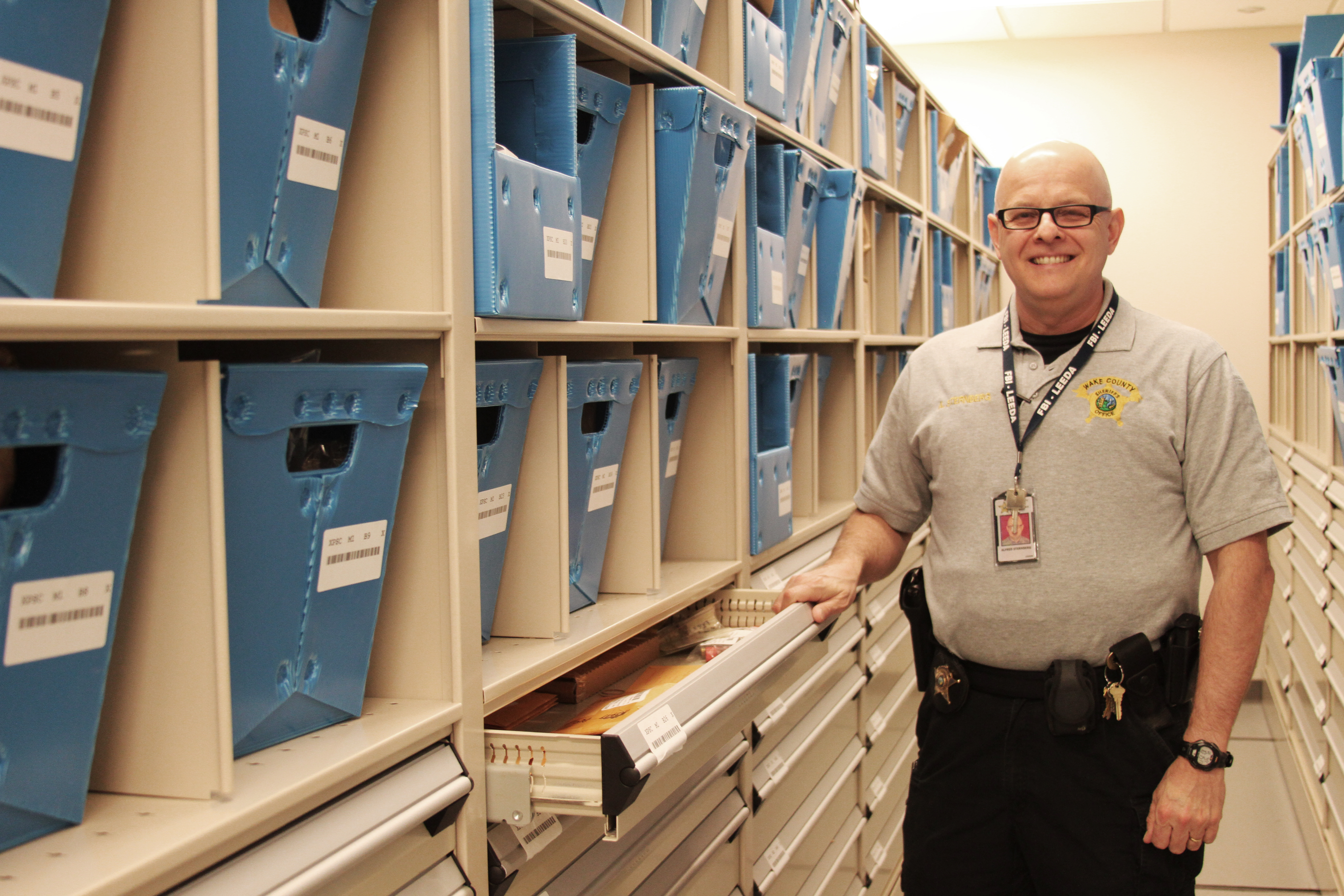 Organized, Compact Drawer and Shelves at Public Safety Building