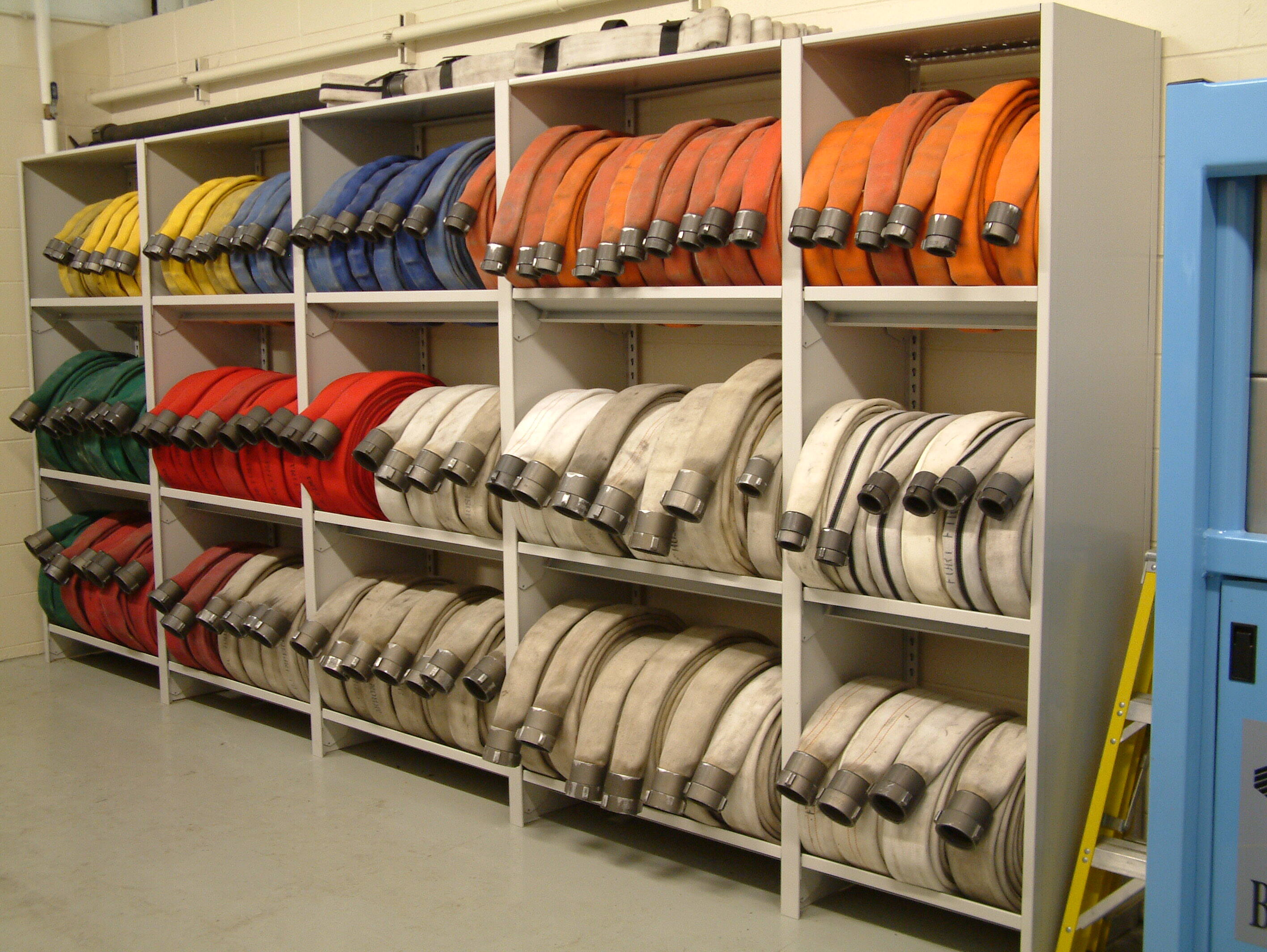 Fire Hose Shelving for Fire Departments