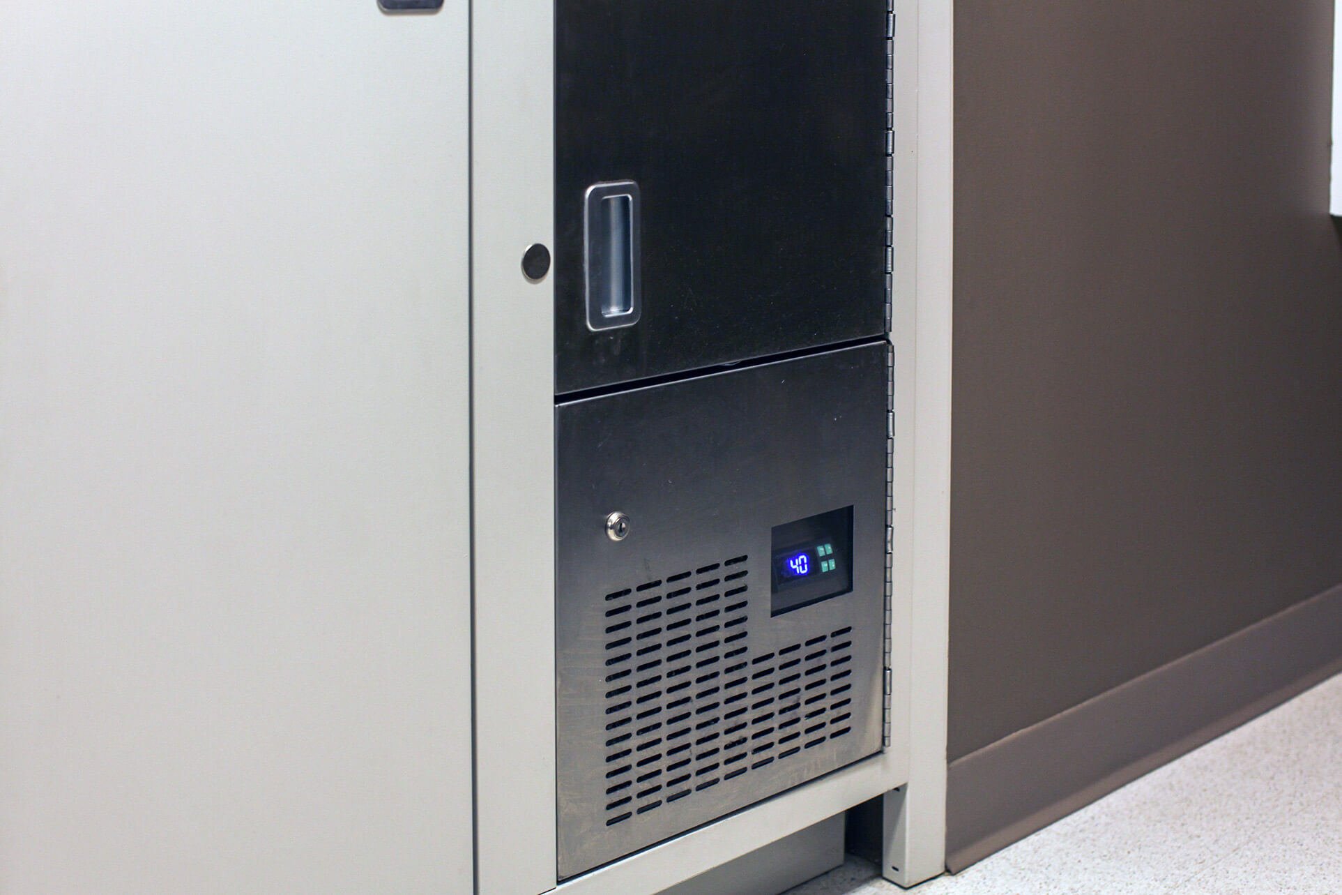 Refrigerated evidence locker in Salisbury Police Department