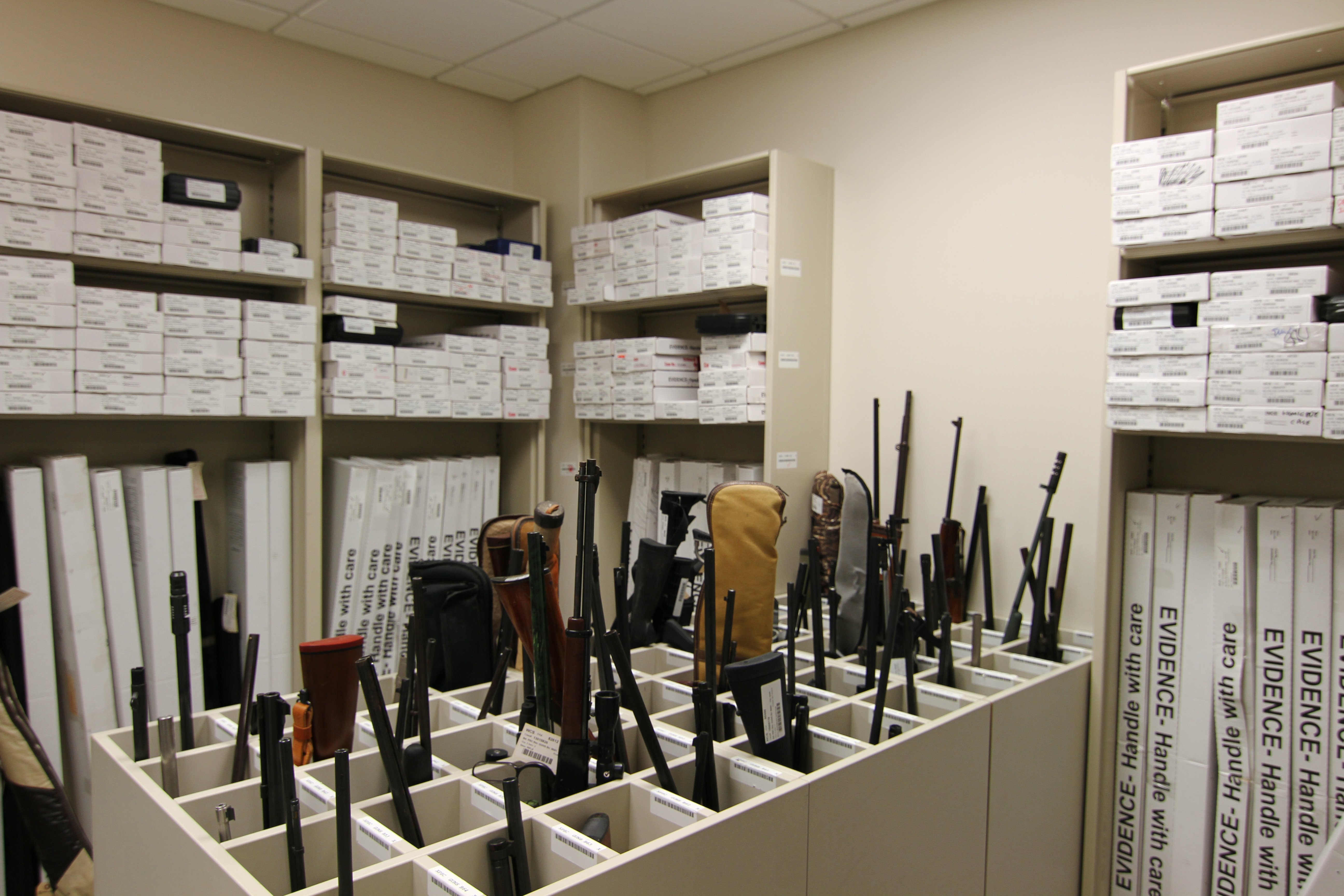 Weapons Evidence Storage, Wake County Public Safety Building, North Carolina