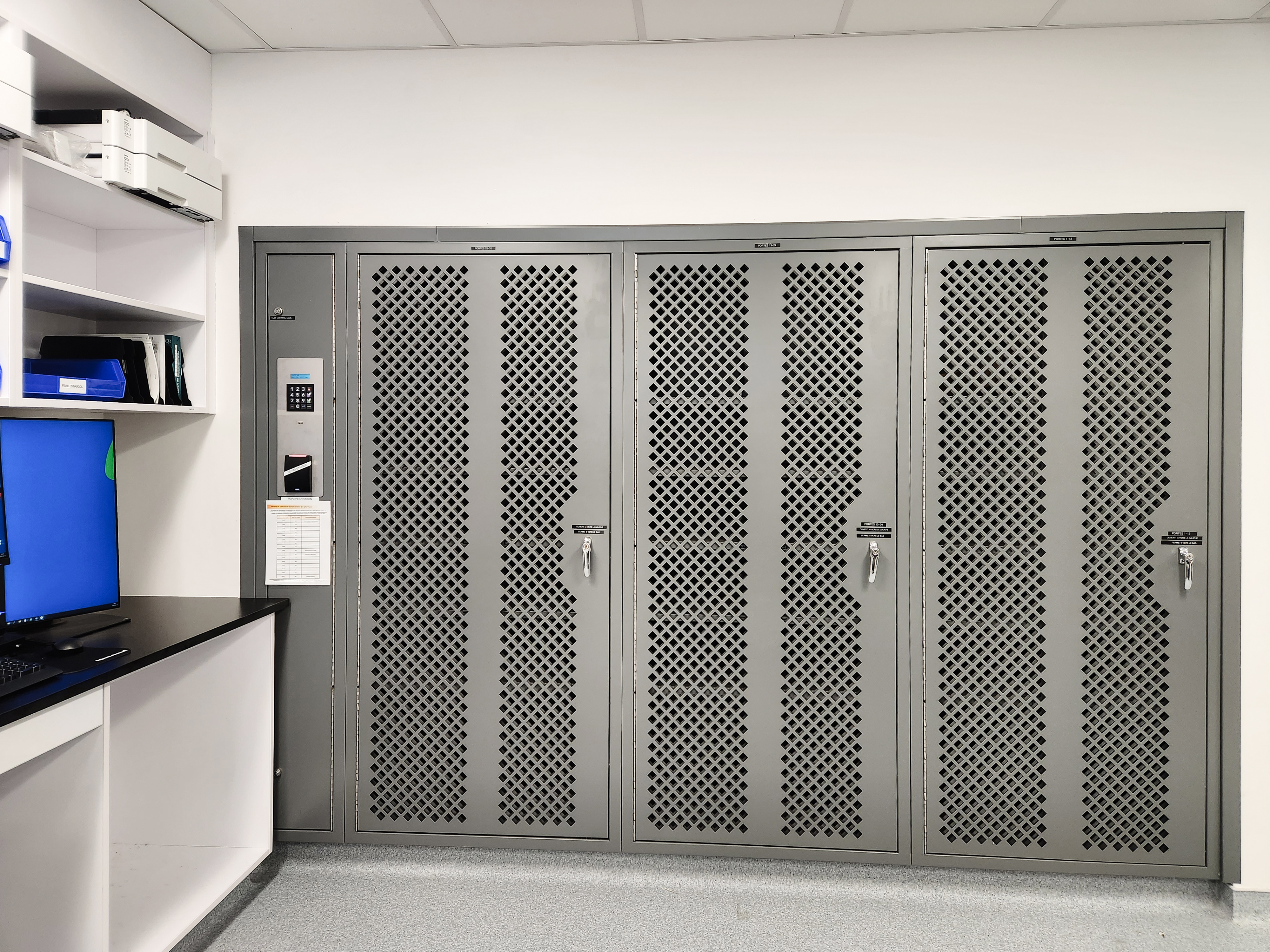 Secure Doors to Access Compartment Evidence Lockers
