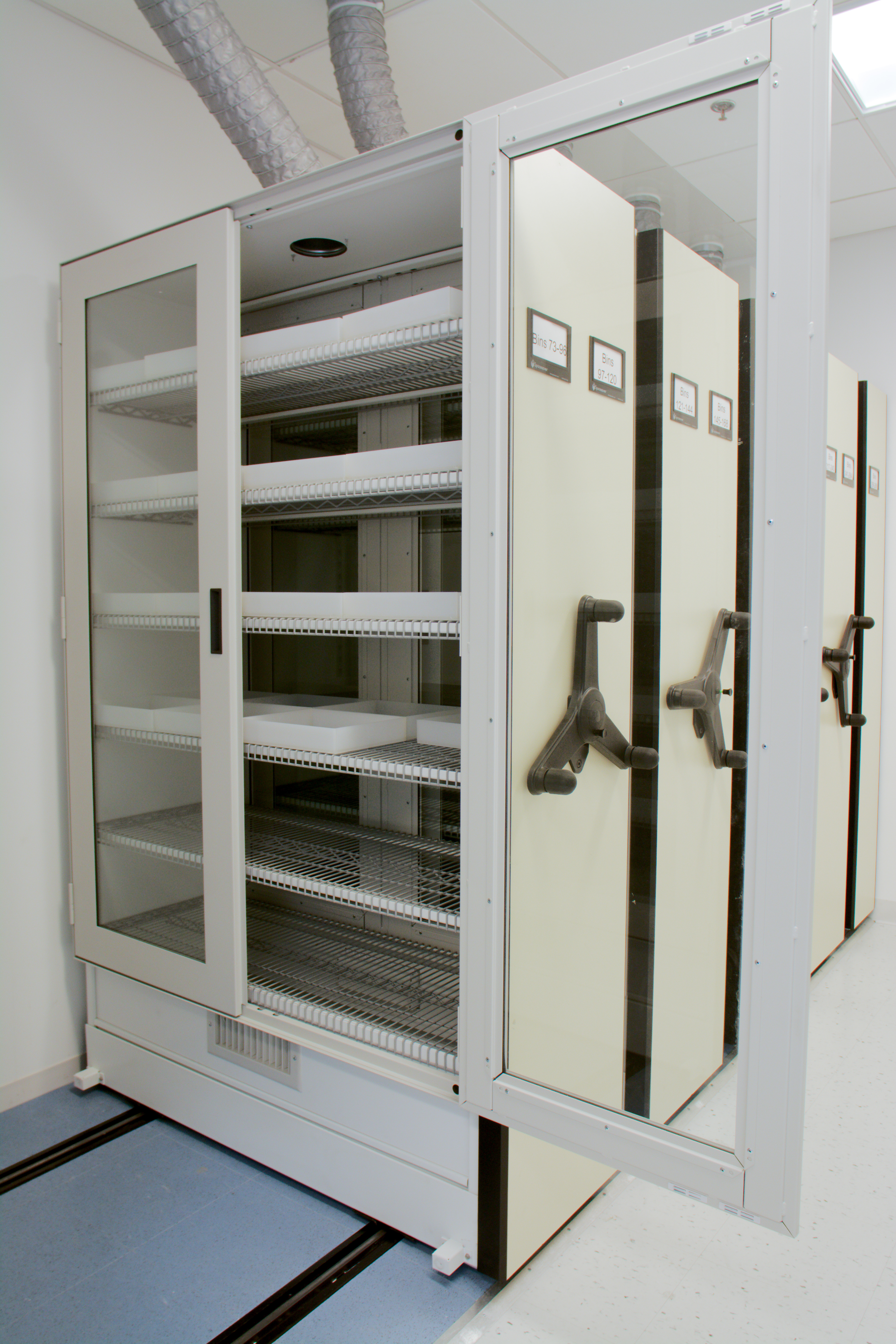 Ventilated Cabinet on Mobile Shelving Research Lab