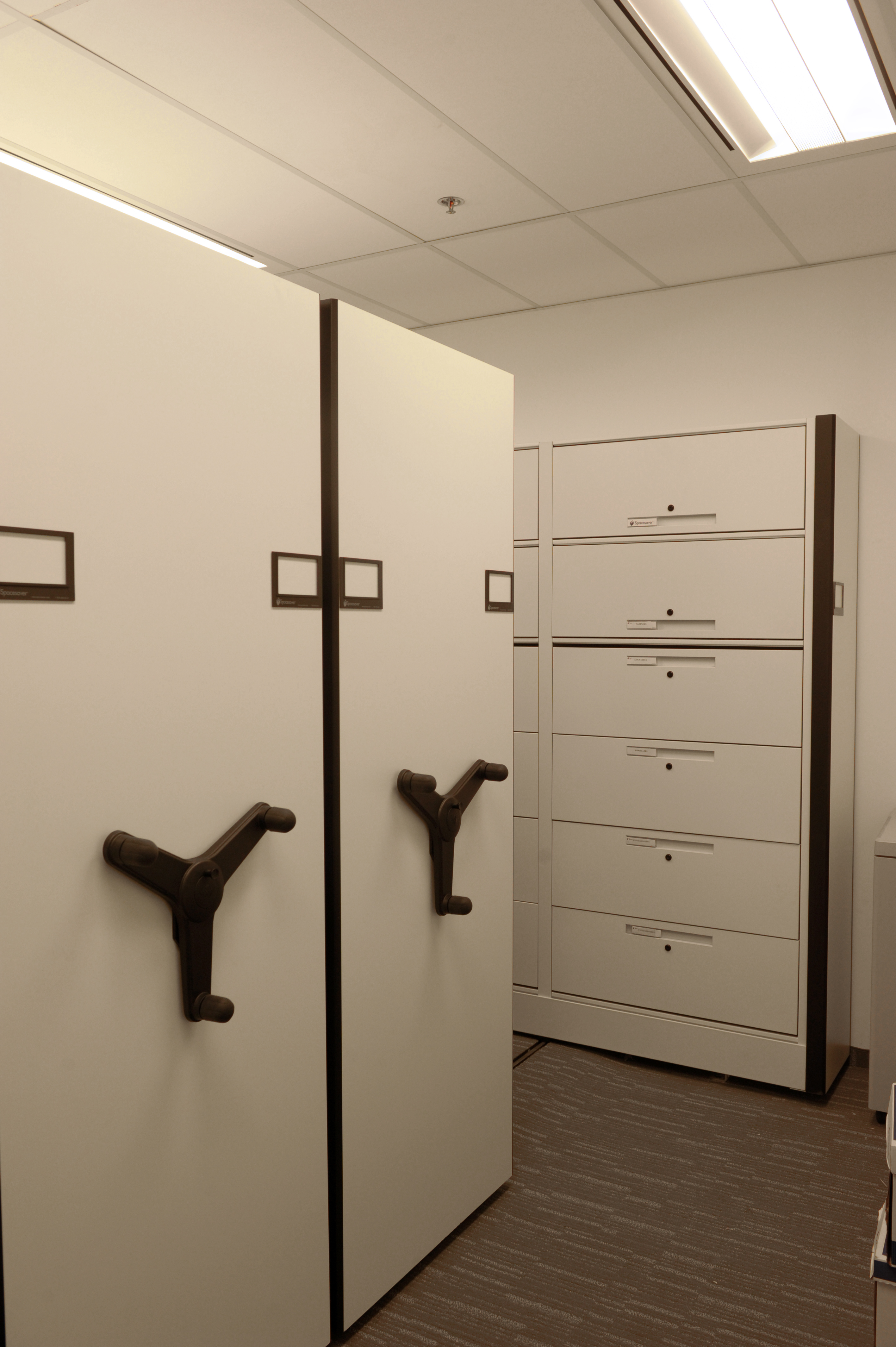 High Density Mobile Shelving for Office Filing and Storage