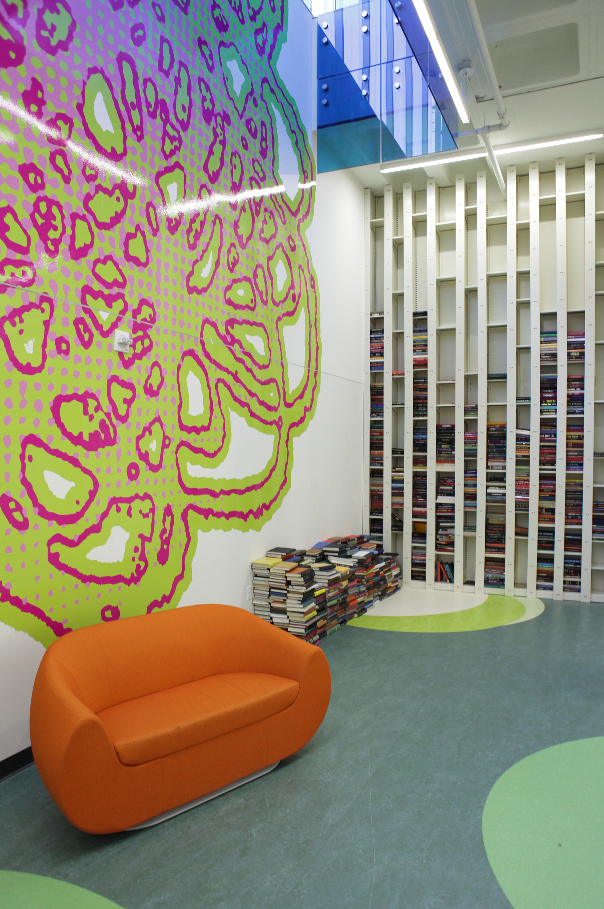 vertical library solutions on adjustable 4-post shelving