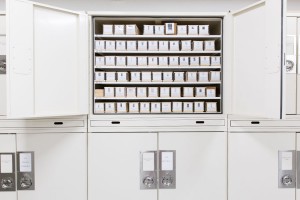 Scrolls stored in Delta cabinets - museum and gallery storage shelving