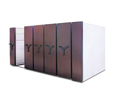 shelves that move, mobile shelving, compact storage