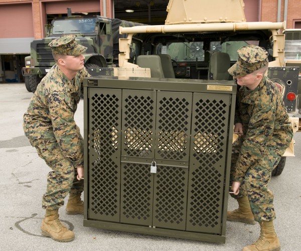 Weapons Rack Being Moved for Deployment