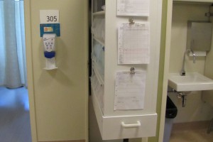 Mobile Nurse Server with Patient Care Supplies Storage